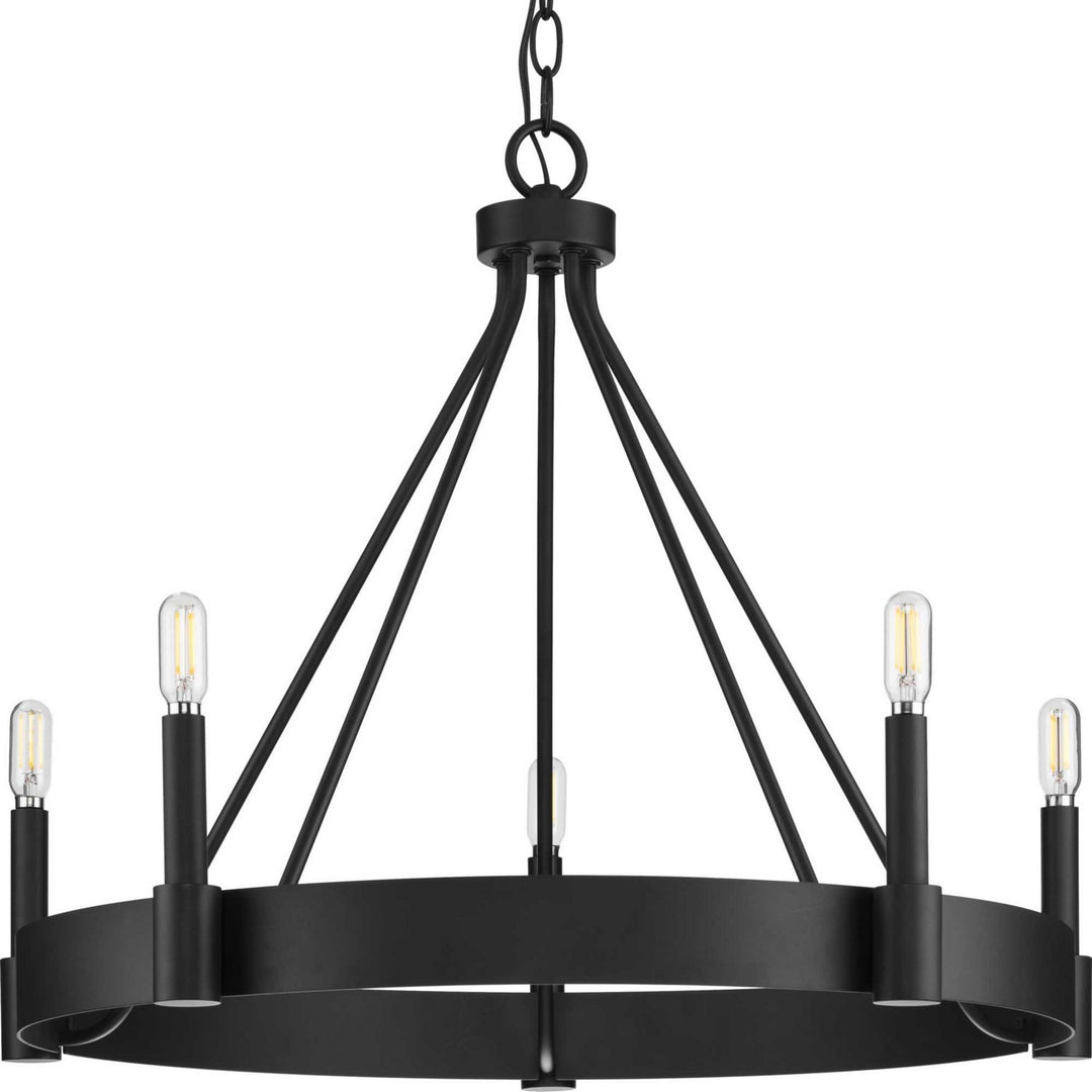 Progress Canada - P400318-31M - Five Light Chandelier - Breckenridge - Matte Black