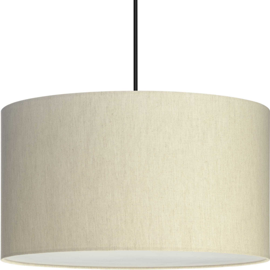 Markor Three Light Pendant in Ecru Linen - available from The Lighting Shoppe, trusted by Canadian homeowners