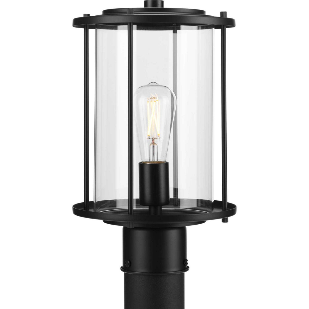 Gunther One Light Outdoor Post Lantern in Matte Black - available from The Lighting Shoppe, trusted by Canadian homeowners