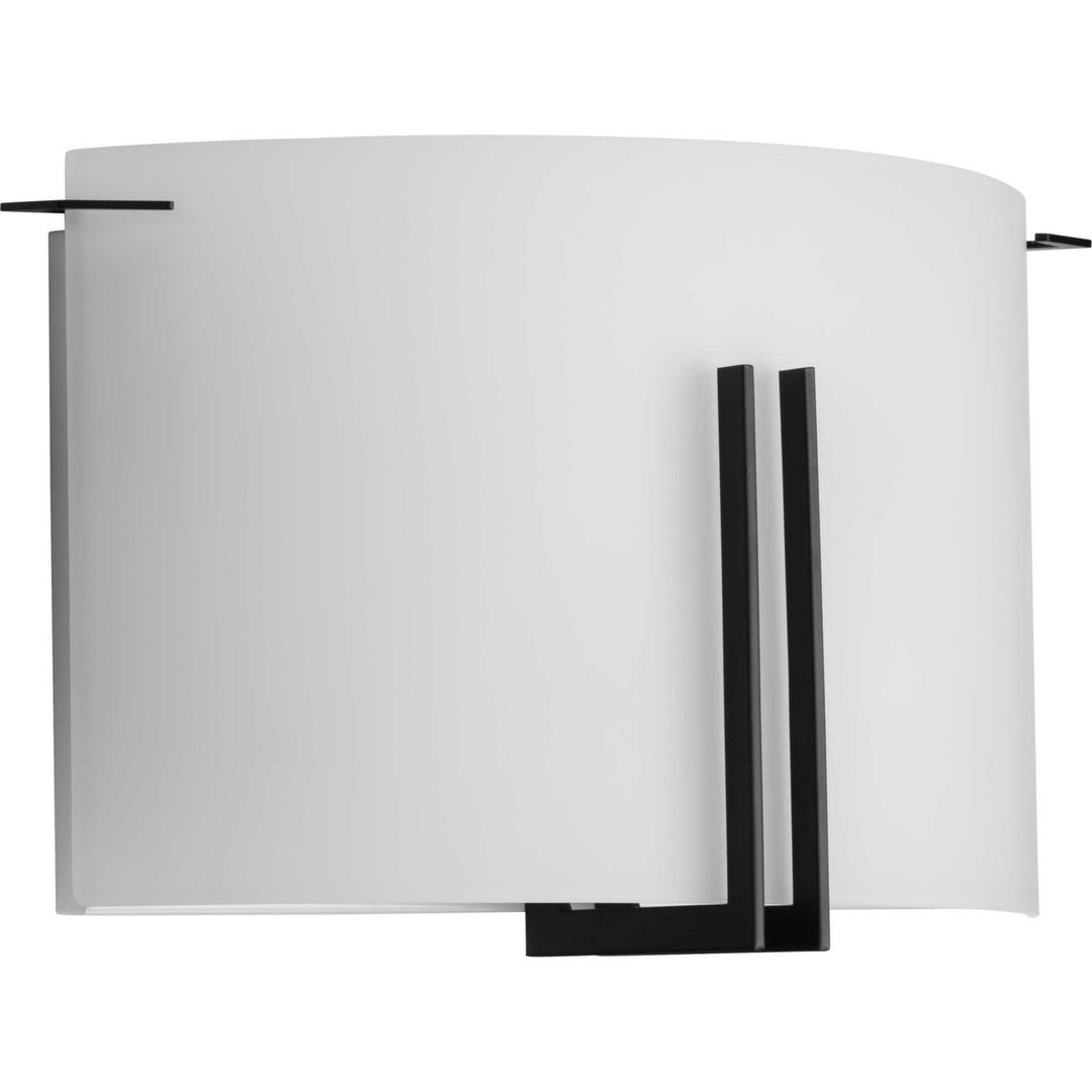 Modern Glass Sconce Two Light Wall Sconce in Matte Black - available from The Lighting Shoppe, trusted by Canadian homeowners