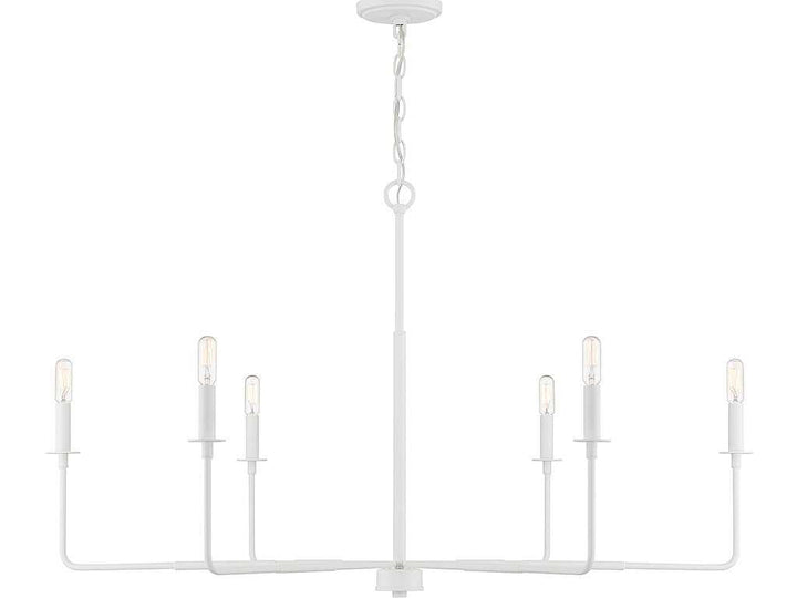 Salerno Six Light Chandelier in Bisque White Savoy House