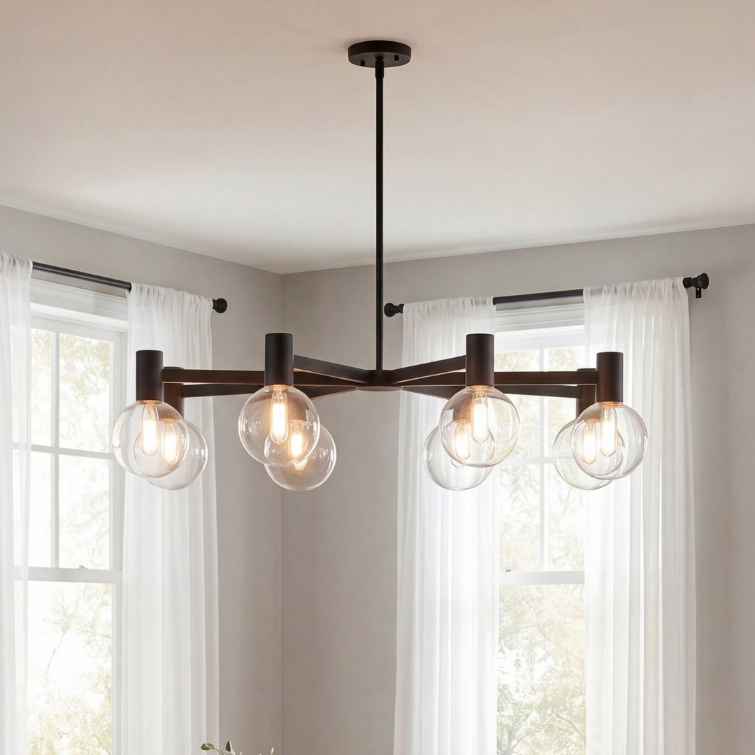 Savoy House - 1-3074-8-89 - Eight Light Chandelier - Wright - Matte Black