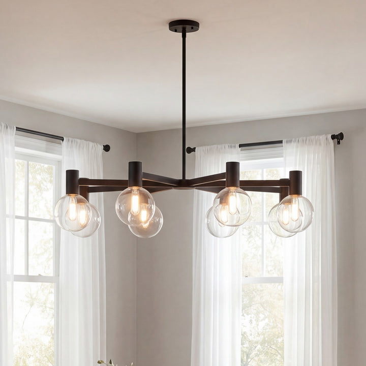 Savoy House - 1-3074-8-89 - Eight Light Chandelier - Wright - Matte Black
