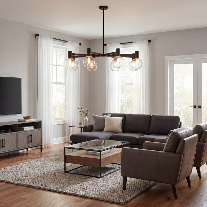 Savoy House - 1-3074-8-89 - Eight Light Chandelier - Wright - Matte Black