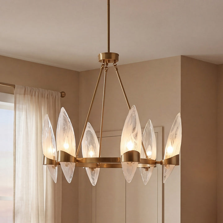 Savoy House - 1-5500-6-322 - Six Light Chandelier - Nouvel - Warm Brass