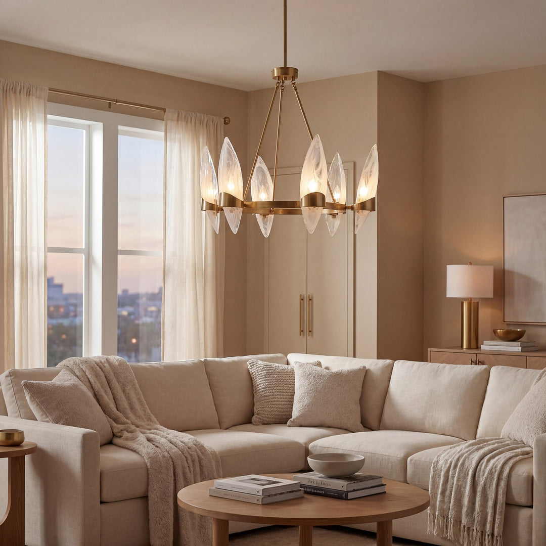 Savoy House - 1-5500-6-322 - Six Light Chandelier - Nouvel - Warm Brass