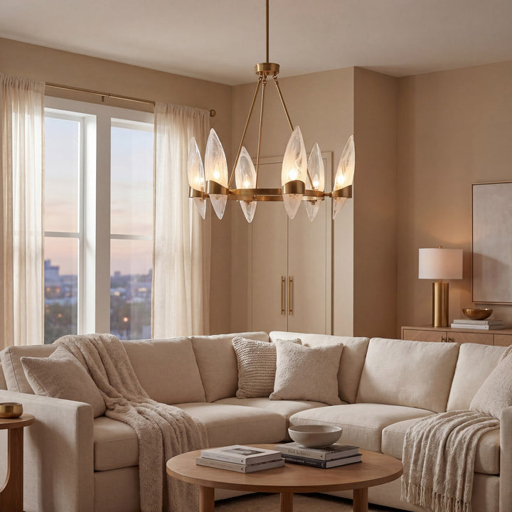 Savoy House - 1-5500-6-322 - Six Light Chandelier - Nouvel - Warm Brass