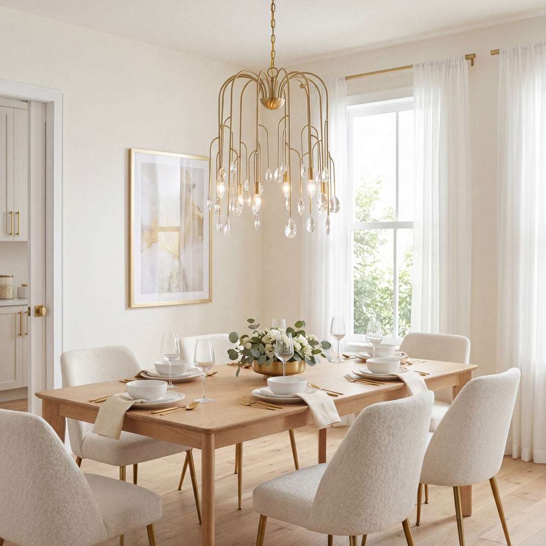 Savoy House - 1-6686-6-127 - Six Light Chandelier - Anholt - Noble Brass