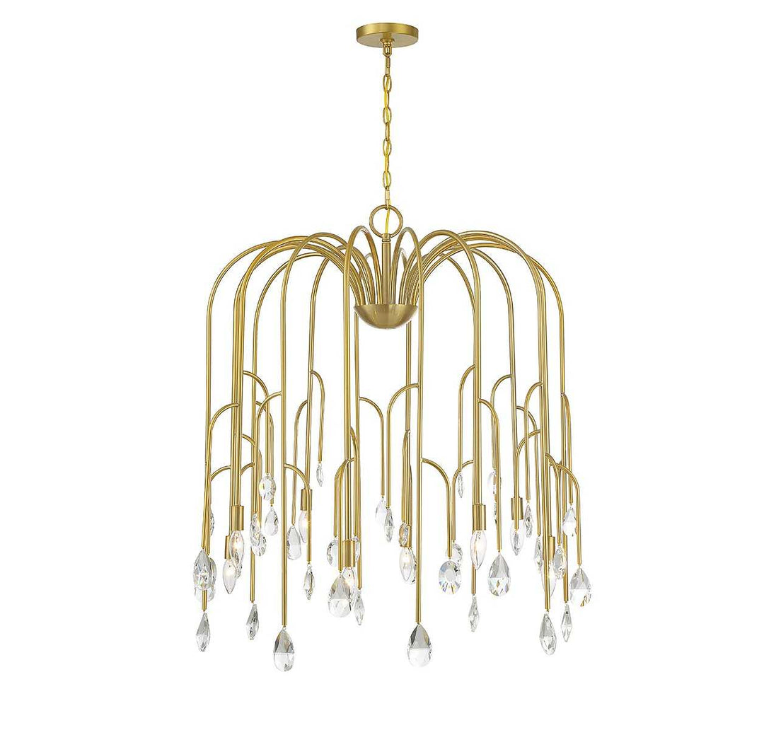 Anholt Eight Light Chandelier in Noble Brass Savoy House