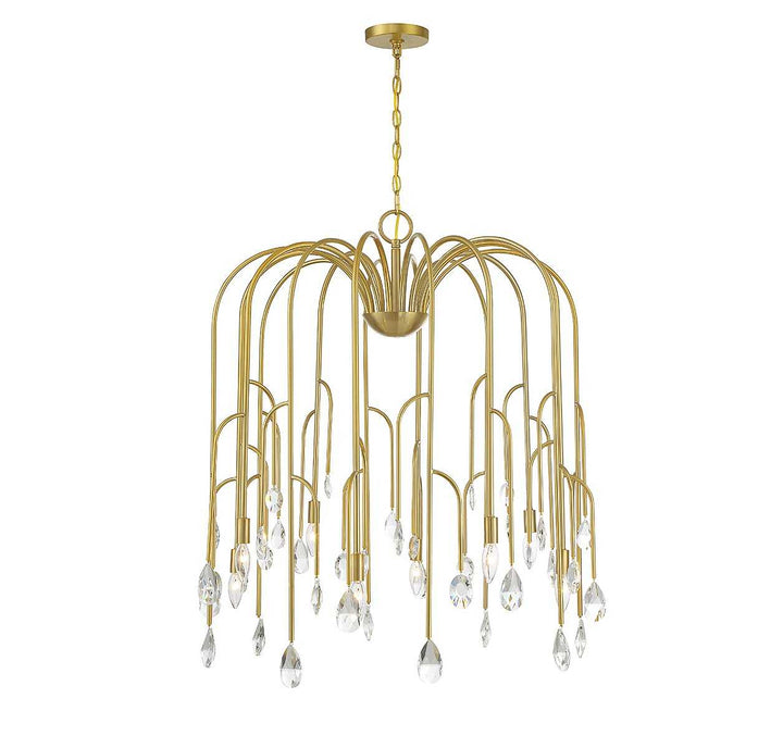 Anholt Eight Light Chandelier in Noble Brass Savoy House