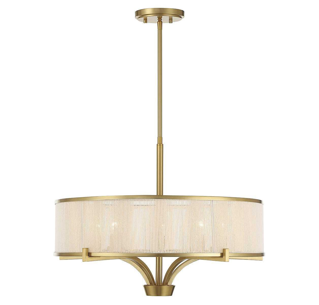 Wynwood Five Light Chandelier in Warm Brass Savoy House