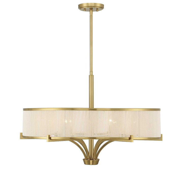 Wynwood Six Light Chandelier in Warm Brass Savoy House