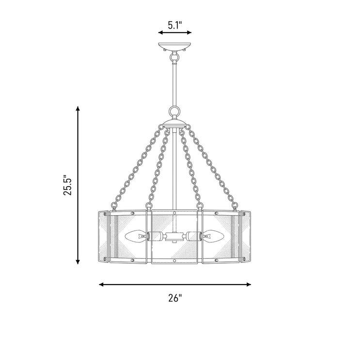 Savoy House - 1-8200-5-109 - Five Light Pendant - Genry - Polished Nickel