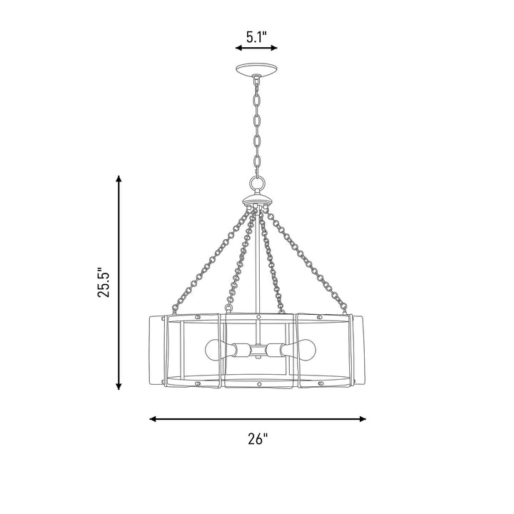 Savoy House - 1-8200-5-89 - Five Light Pendant - Genry - Matte Black