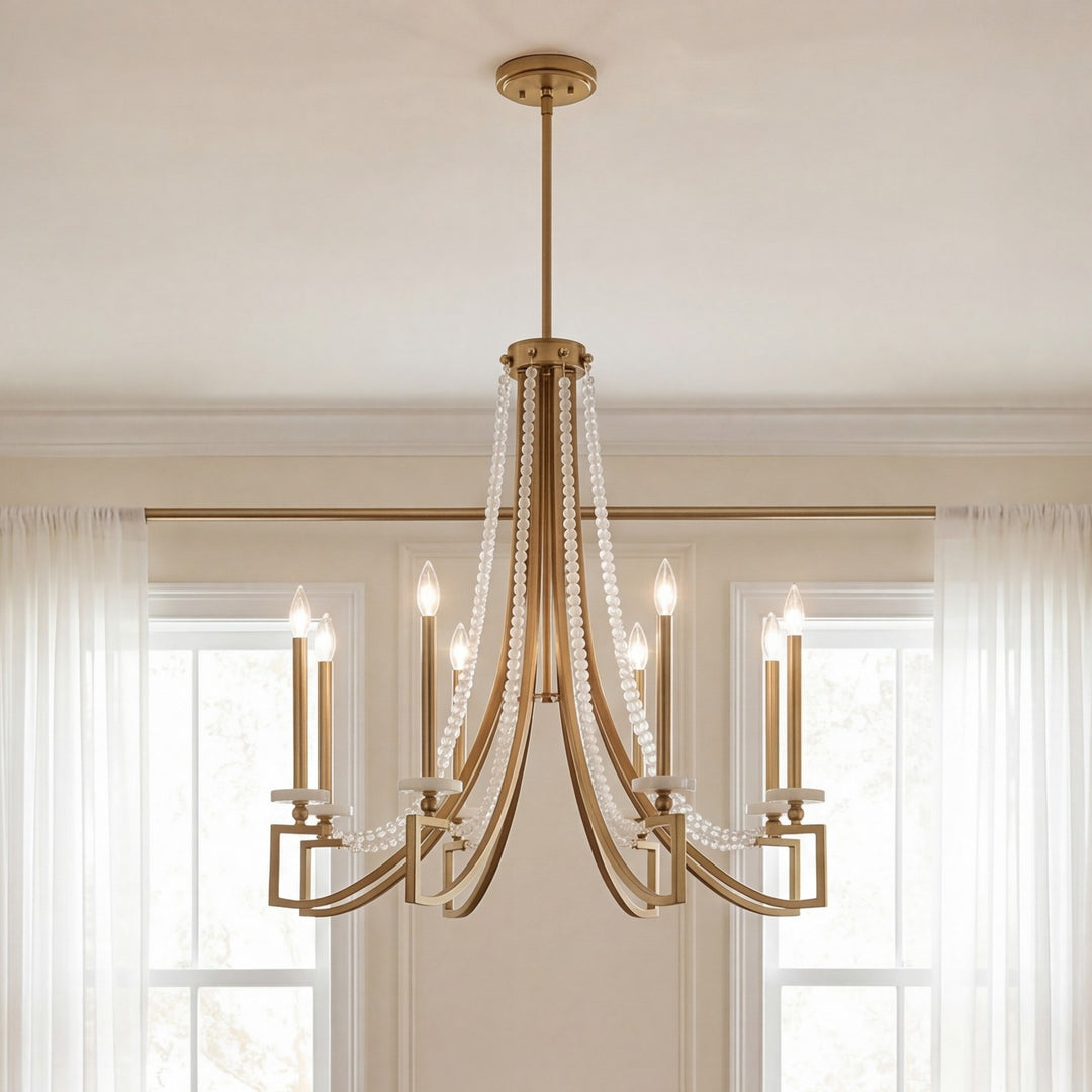 Savoy House - 1-8804-8-322 - Eight Light Chandelier - Helen - Warm Brass