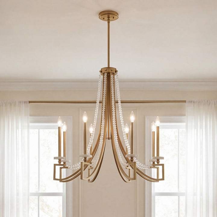 Savoy House - 1-8804-8-322 - Eight Light Chandelier - Helen - Warm Brass