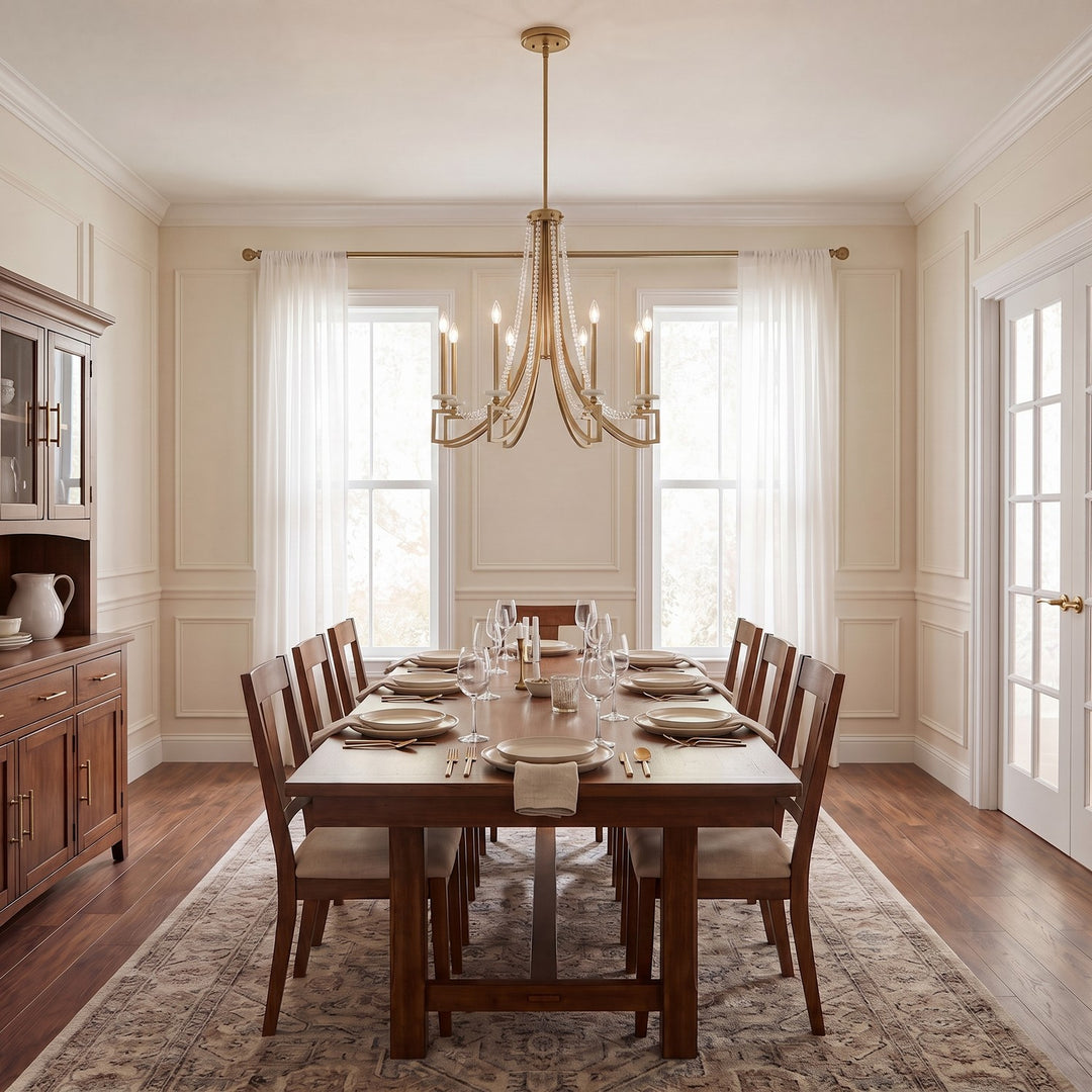 Savoy House - 1-8804-8-322 - Eight Light Chandelier - Helen - Warm Brass