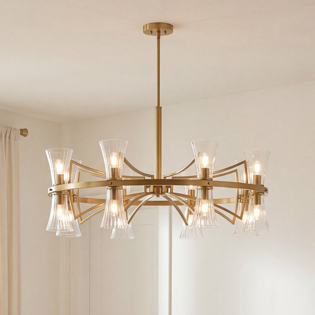 Savoy House - 1-9705-16-322 - 16 Light Chandelier - Bennington - Warm Brass
