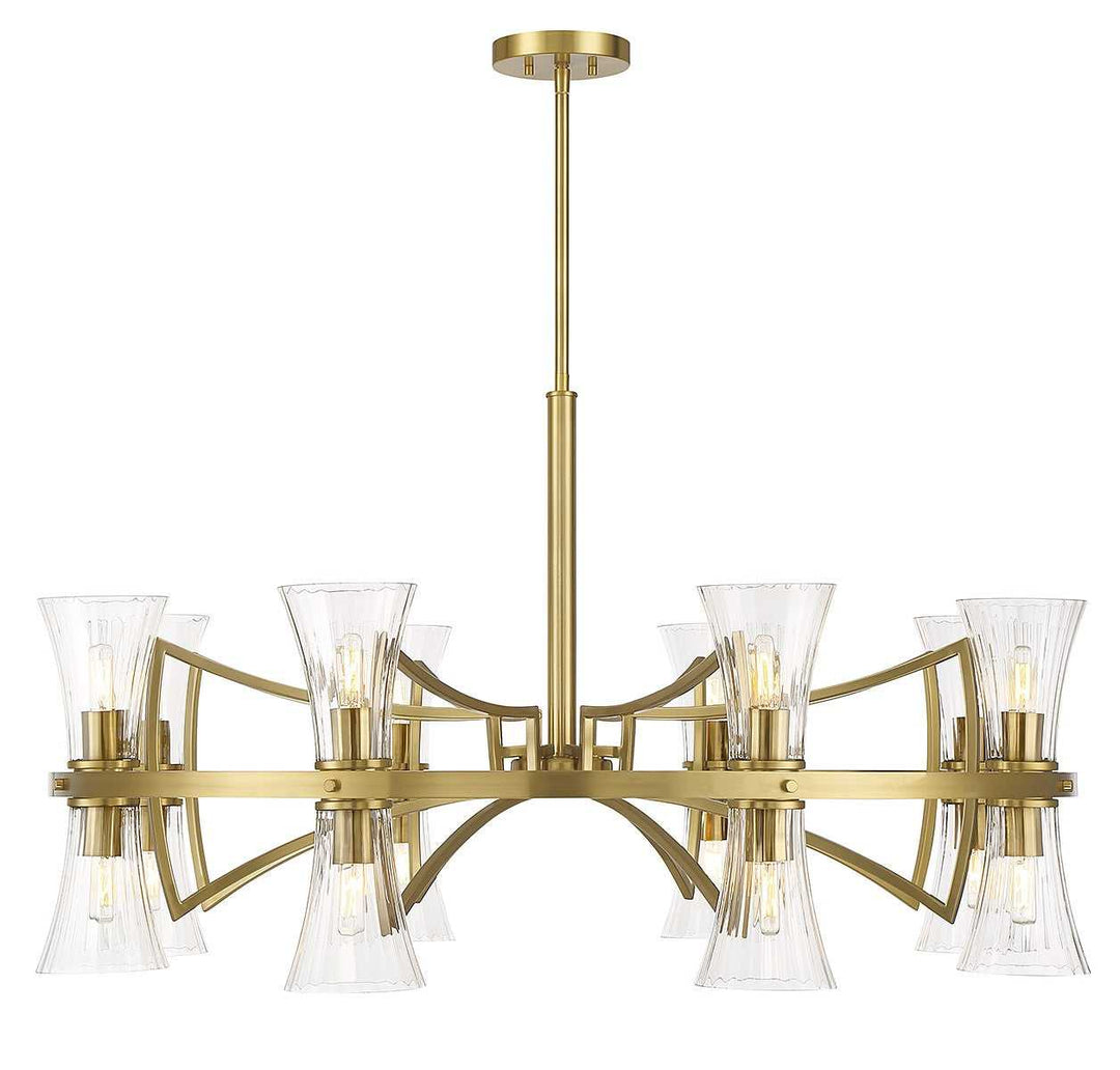 Bennington 16 Light Chandelier in Warm Brass Savoy House