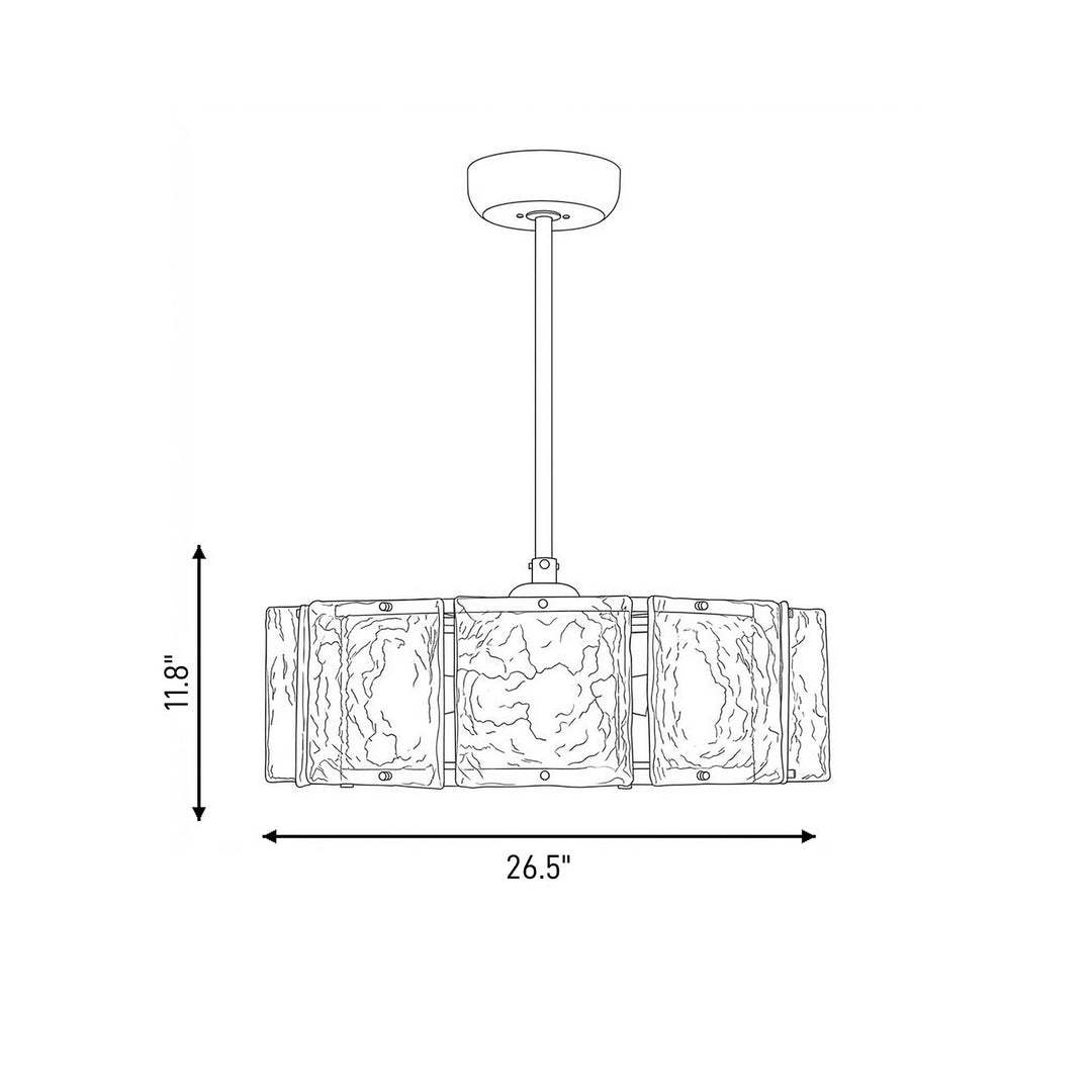 Savoy House - 27-FD-8201-322 - LED Fan D'Lier - Genry - Warm Brass