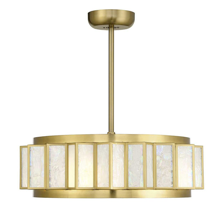 Gideon LED Fan D'Lier in Warm Brass Savoy House