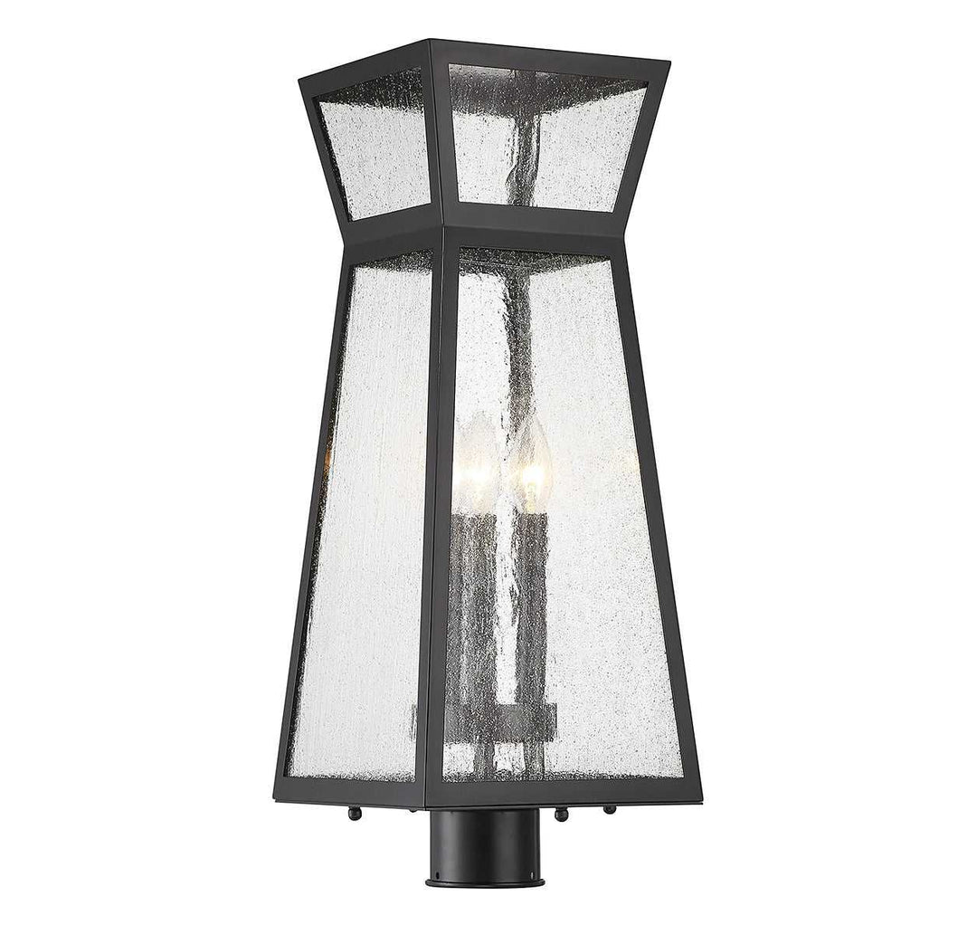 Millford Three Light Outdoor Post Lantern in Matte Black Savoy House