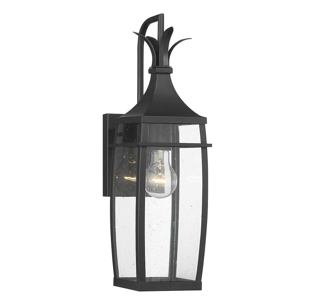 Montpelier One Light Outdoor Wall Lantern in Matte Black Savoy House