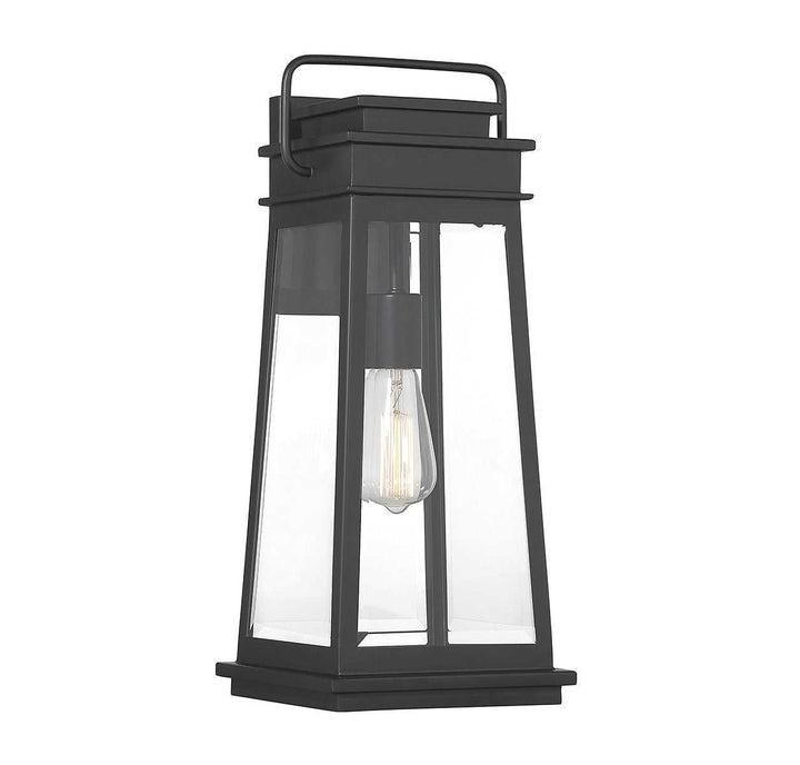 Boone One Light Outdoor Wall Lantern in Matte Black Savoy House