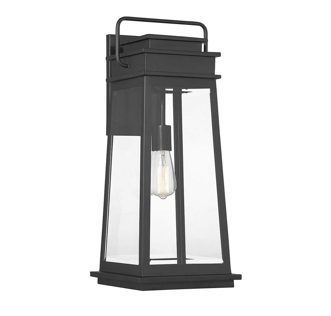 Boone One Light Outdoor Wall Lantern in Matte Black Savoy House
