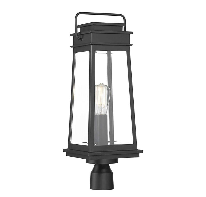 Boone One Light Outdoor Post Lantern in Matte Black Savoy House