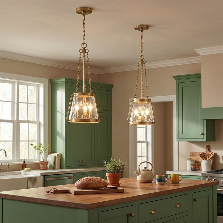 Savoy House - 7-1803-3-322 - Three Light Pendant - Crawford - Warm Brass