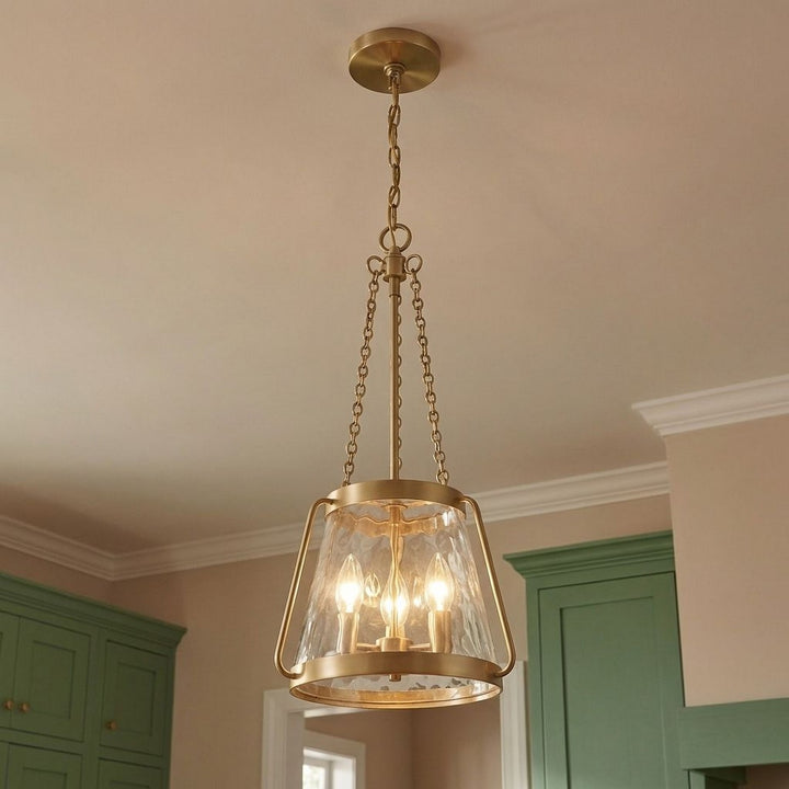 Savoy House - 7-1803-3-322 - Three Light Pendant - Crawford - Warm Brass