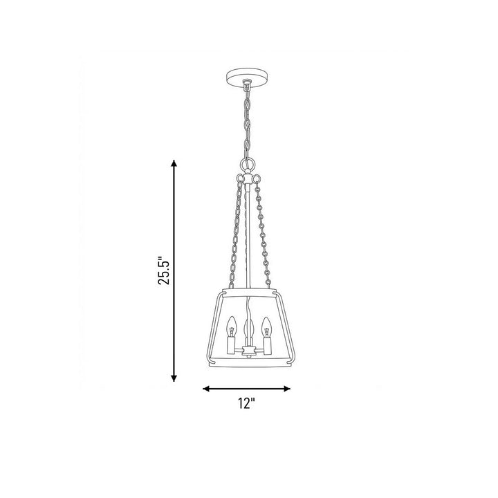 Savoy House - 7-1803-3-322 - Three Light Pendant - Crawford - Warm Brass