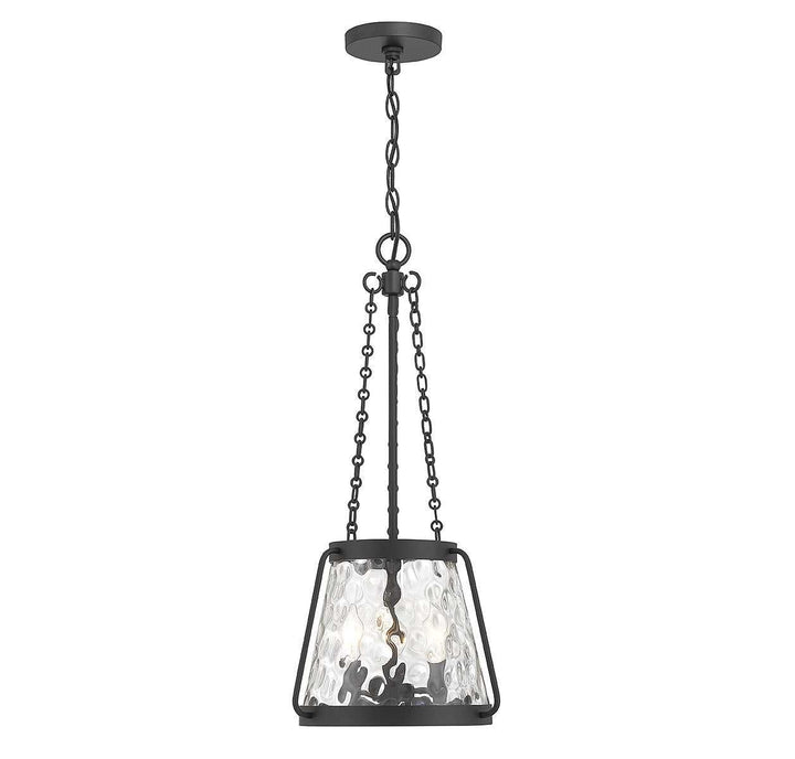 Crawford Three Light Pendant in Matte Black Savoy House