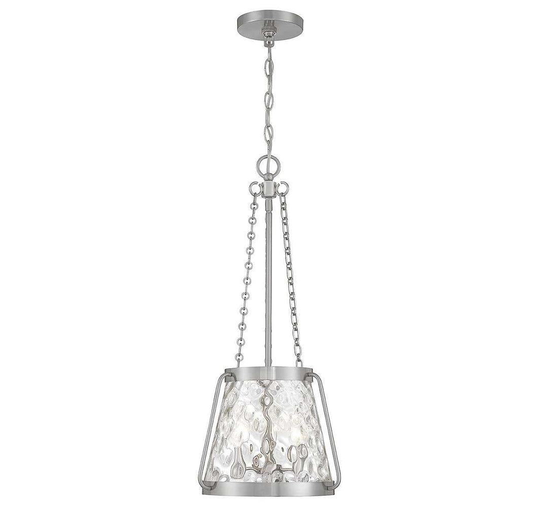 Crawford Three Light Pendant in Satin Nickel Savoy House