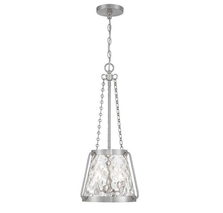 Crawford Three Light Pendant in Satin Nickel Savoy House