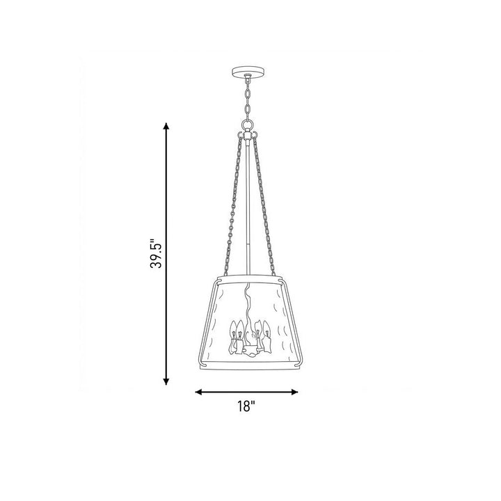 Savoy House - 7-1804-4-322 - Four Light Pendant - Crawford - Warm Brass