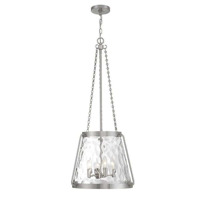 Crawford Four Light Pendant in Satin Nickel Savoy House