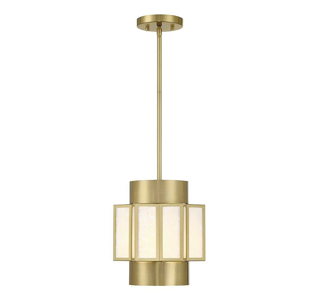 Gideon Three Light Pendant in Warm Brass Savoy House