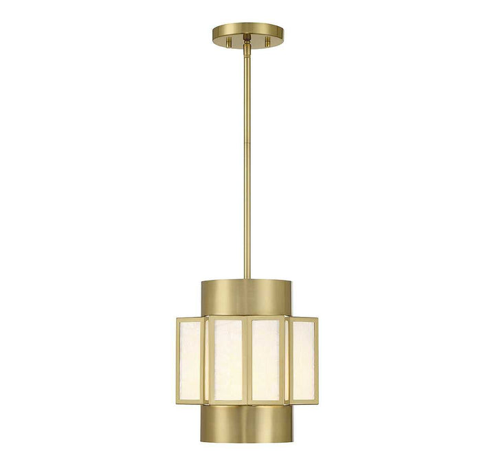 Gideon Three Light Pendant in Warm Brass Savoy House