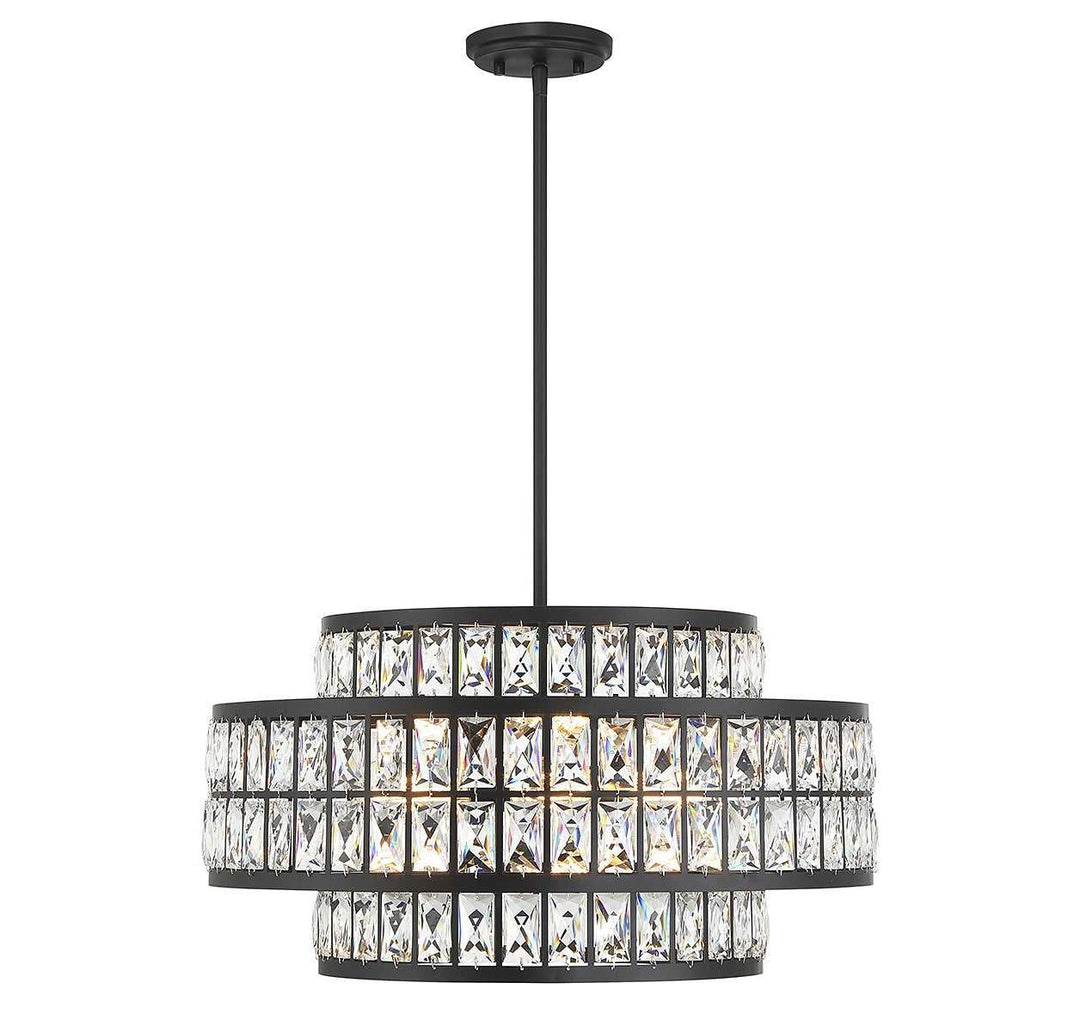 Renzo Four Light Pendant in Matte Black Savoy House
