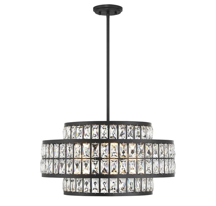 Renzo Four Light Pendant in Matte Black Savoy House