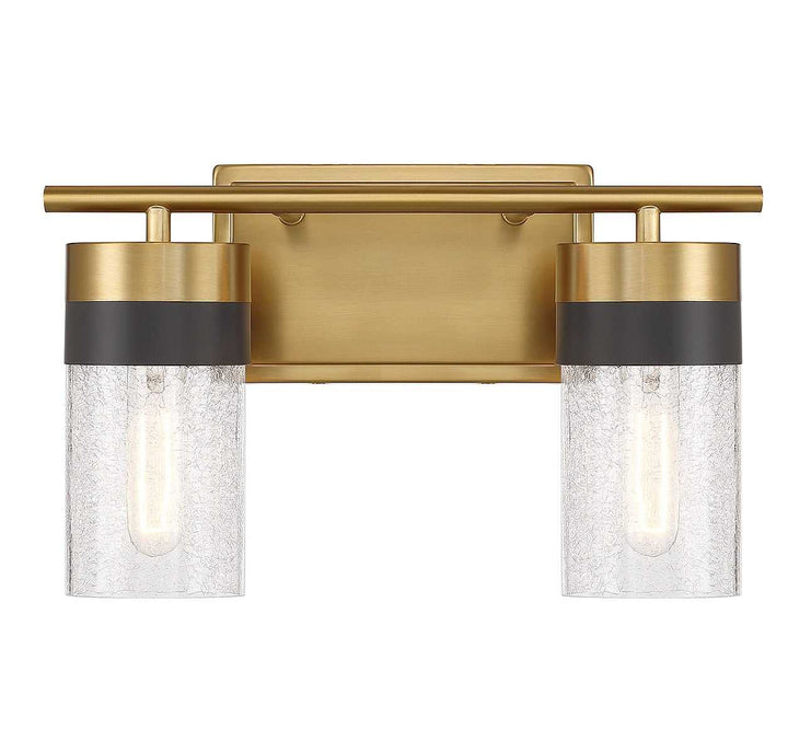 Brickell Two Light Bathroom Vanity in Warm Brass Savoy House