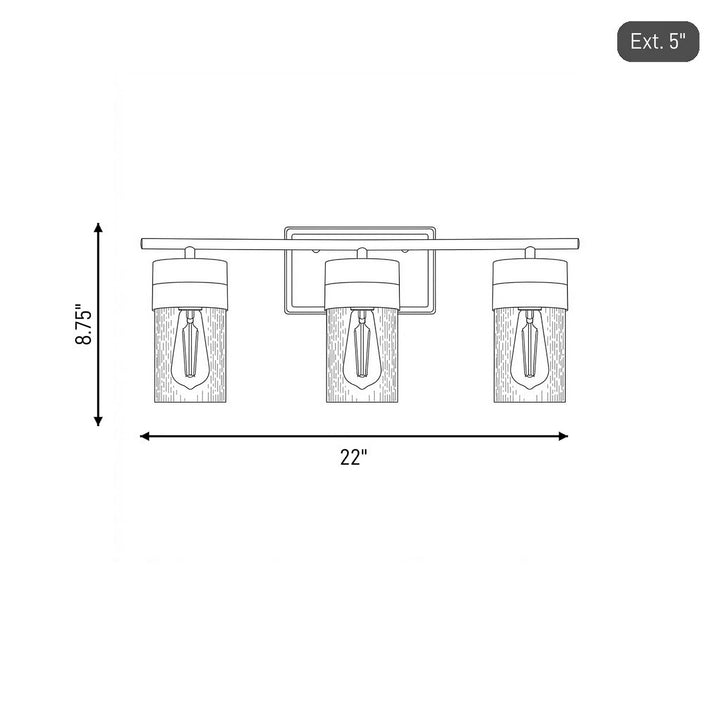 Savoy House - 8-3600-3-322 - Three Light Bathroom Vanity - Brickell - Warm Brass
