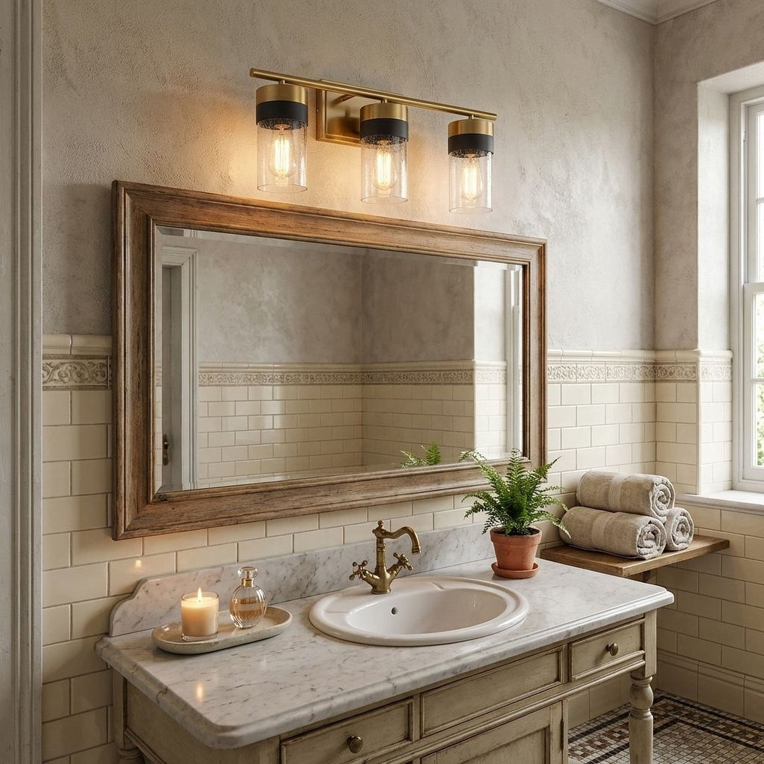 Savoy House - 8-3600-3-322 - Three Light Bathroom Vanity - Brickell - Warm Brass