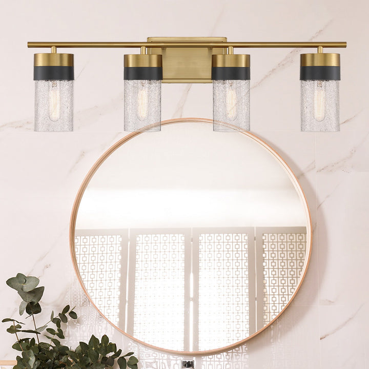 Savoy House - 8-3600-4-322 - Four Light Bathroom Vanity - Brickell - Warm Brass