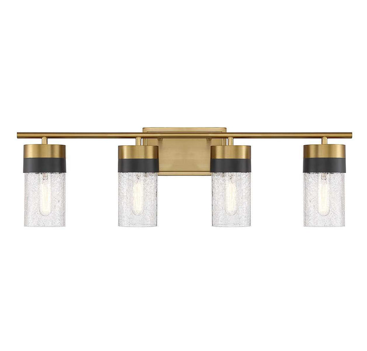 Brickell Four Light Bathroom Vanity in Warm Brass Savoy House
