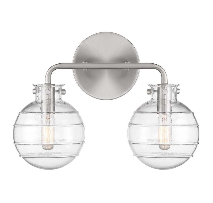 Mason Two Light Bathroom Vanity in Satin Nickel Savoy House