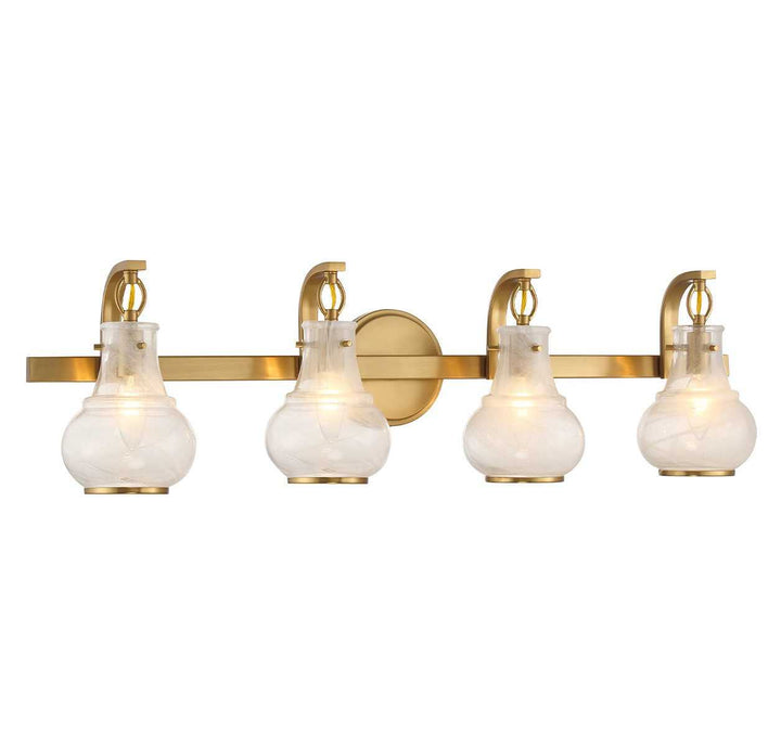 Savoy House - 8-4417-4-322 - Four Light Bathroom Vanity - Adams - Warm Brass