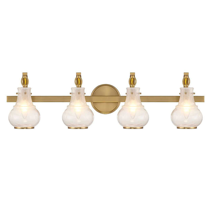 Savoy House - 8-4417-4-322 - Four Light Bathroom Vanity - Adams - Warm Brass
